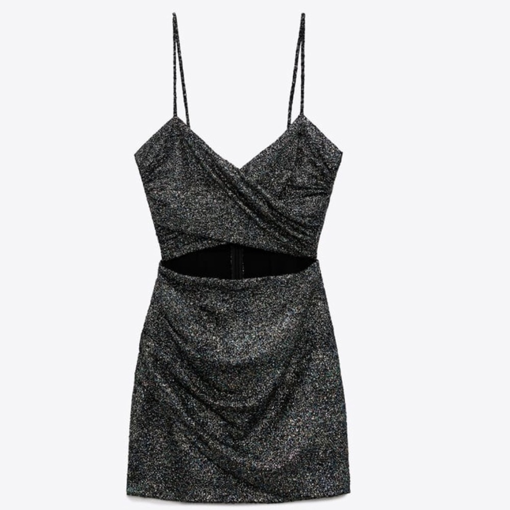 Zara Patterned Cut Out Dress - Picture 2 of 7